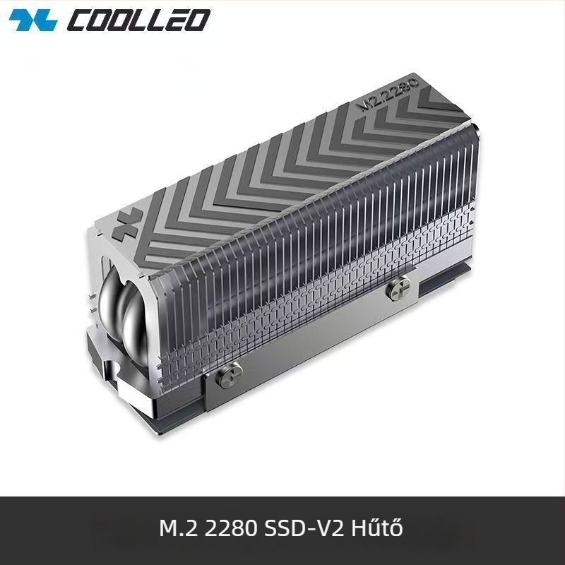 M.2 SSD hűtő radiátor alumínium turbinás ventilátorral NVMe