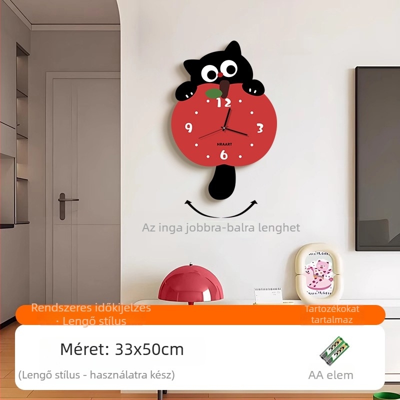 Aranyos falióra nappaliba, 2025 új modell, minimalistikus kreatív dizájn otthoni dekorációhoz, csendes járás, falra szerelhető