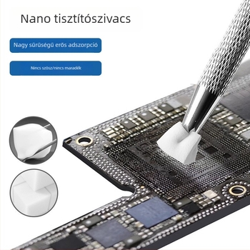 Nagy sűrűségű nano tisztító szivacs, erős adszorpcióval és nyom nélkül, mobiltelefon javításhoz, alaplap tisztításához és ragasztó eltávolításához.