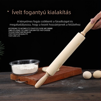 Nagy tömörfa nyújtófa gombócokhoz, tésztához és süteményekhez