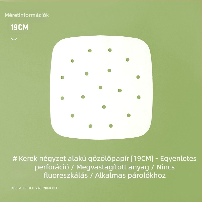 Élelmiszer-minőségű gőzölőpapír zsemle és mantou számára, vastag négyszögletes gőzölőpapír, egyszer használatos szilikonolaj bevonatú papír otthoni használatra