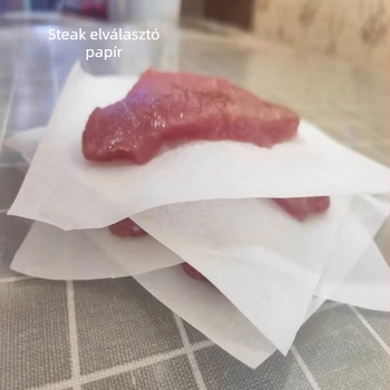 Élelmiszer-minőségű tapadásmentes hús elkülönítő papír szilikon bevonattal, fagyasztáshoz – steak, húspogácsák, csirkemell és lazac kockák