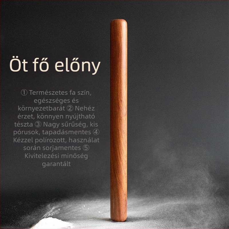 Huanghuali tömörfa nyújtófa háztartási használatra, hosszú és rövid méretben, eszköz tésztalapokhoz