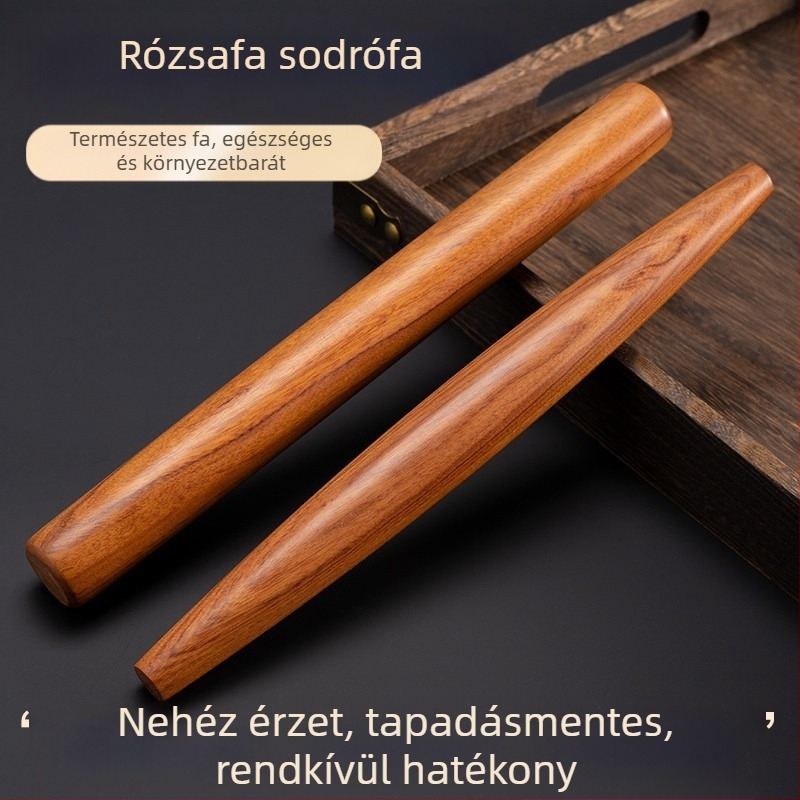 Huanghuali tömörfa nyújtófa háztartási használatra, hosszú és rövid méretben, eszköz tésztalapokhoz