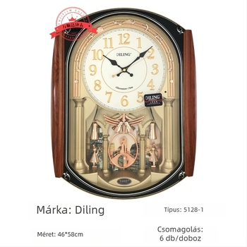Diling falióra 5128 – magas színvonalú, könnyű luxus, téglalap alakú, elemes, kvarc mozgás, dekoratív, ideális nappalira, hálószobára vagy irodába
