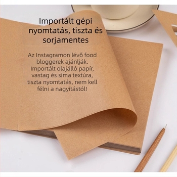 Kraft zsíroldó papír sült csirke és sültkrumplihoz, olajat felszívó sütőpapír, BBQ alátét, háztartási élelmiszer csomagoló papír