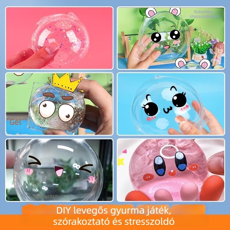 DIY víz buborék játék nano ragasztó szalaggal – relaxációs készlet a nyomkodáshoz és buborékfújáshoz