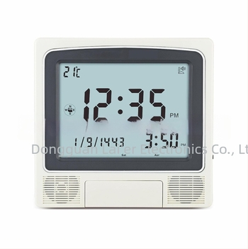 [CW-15] ALFAJR Asztali óra, Mini LCD ébresztő, USB újratölthető