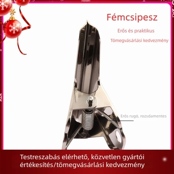 100 mm rozsdamentes acél klipek, ezüst színű, hosszú farokkal, fém klipek irodai és jegyekhez, mini klipek készlet