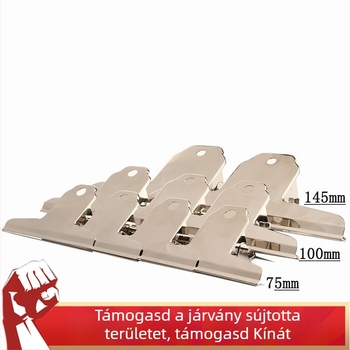 100 mm rozsdamentes acél klipek, ezüst színű, hosszú farokkal, fém klipek irodai és jegyekhez, mini klipek készlet