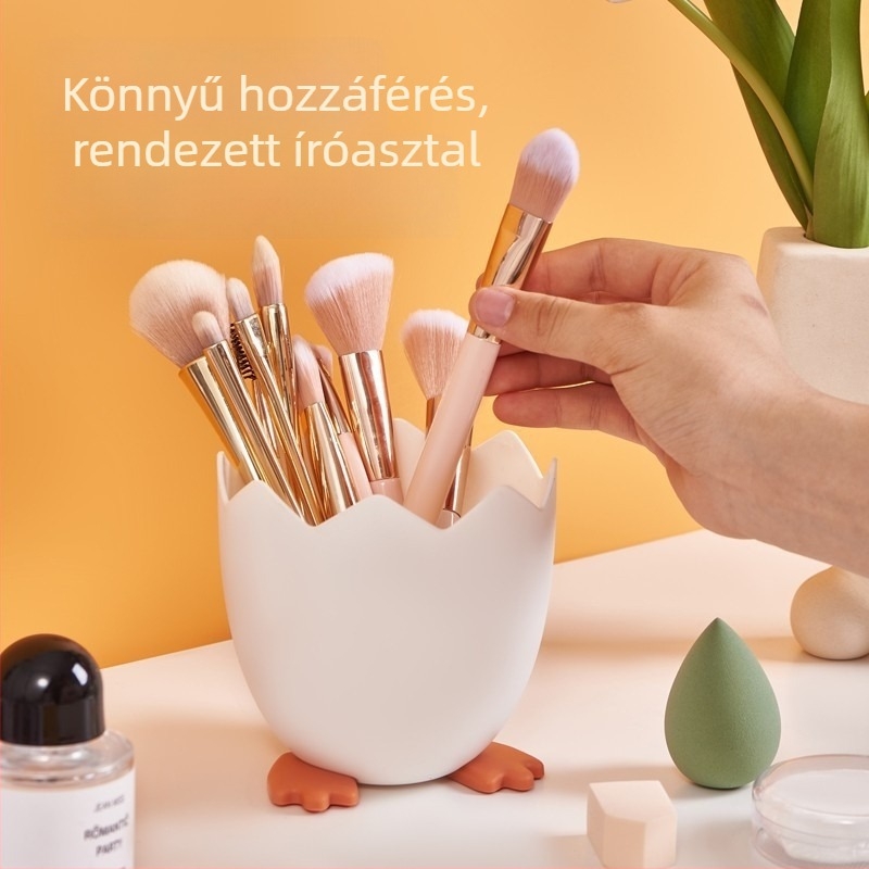 Tojáshéj alakú tolltartó lányoknak és diákoknak, kreatív irodai szervező