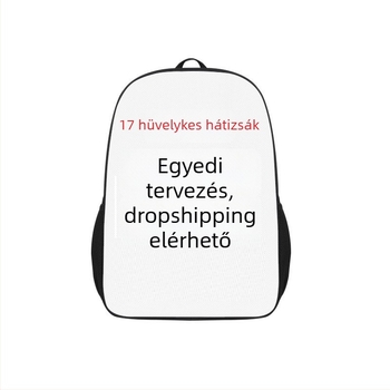 Digitális szublimációs nyomtatású iskolai hátizsák, kopásálló, uniszex, állítható vállpántokkal
