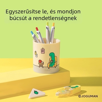 Deli Qiaoguman közös márkás tolltartó, nagy kapacitású, aranyos rajzfilm dizájn, iskolai és irodai asztalhoz