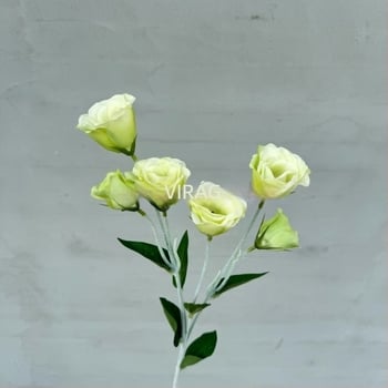Mű velvet virágok, 6 fejű lisianthus, esküvői virágkötészeti kellékek, illatos indák, hotel előcsarnok dekoráció
