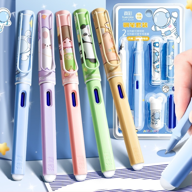 True Color hő-eltávolítható toll harmadik osztályos diákok számára, hőérzékeny tinta, cserélhető tintapatron