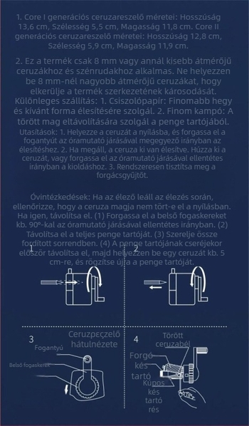 Xinxiang vázlat ceruzahegyező, M sorozat, művészeti tanulók számára, kézi hajtású ceruzahegyező Mia