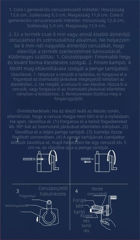 Xinxiang vázlat ceruzahegyező, M sorozat, művészeti tanulók számára, kézi hajtású ceruzahegyező Mia