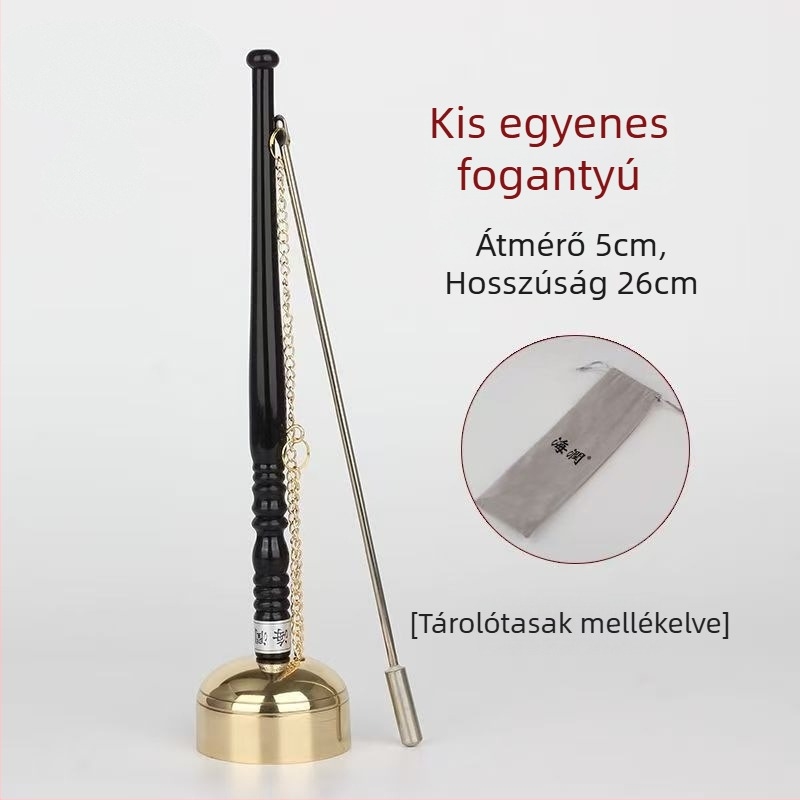 Réz imaharang, sárgaréz egyenes fogantyúval, teleszkópos, buddhista szútrákhoz, nagy és kicsi méret