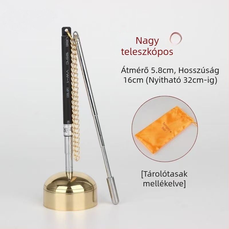 Réz imaharang, sárgaréz egyenes fogantyúval, teleszkópos, buddhista szútrákhoz, nagy és kicsi méret