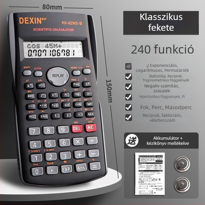 Tudományos számológép könyvelési funkciókkal vizsgákhoz