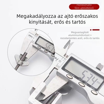 Ajtó felső védőeszköz lopás ellen, lyukasztás nélkül, csavar nélkül