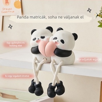 Kreatív, aranyos rajzfilm-stílusú asztali dekor a nappaliba és a hálószobába, mini figura polc dísz, függő baba ajándék