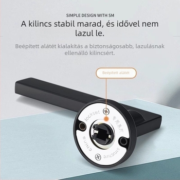 Belső ajtó kilincs-zár faajtókhoz, csendes működésű