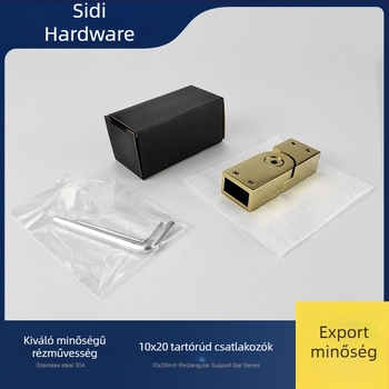 Sárgarézből készült merevítő csatlakozó zuhanyajtóhoz, 10x20 mm RC63