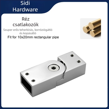 Sárgarézből készült merevítő csatlakozó zuhanyajtóhoz, 10x20 mm RC63