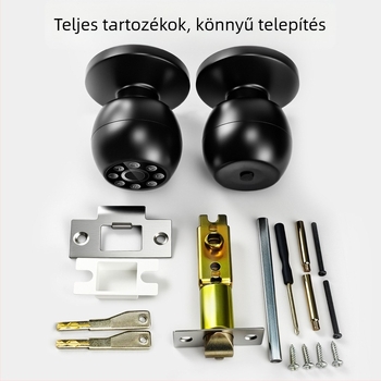 Gömb alakú ujjlenyomat- és jelszavas zár grafiti stílusú Bluetooth kezeléssel, mechanikus gombbal, ellenálló alacsony hőmérséklethez, otthoni intelligens zár