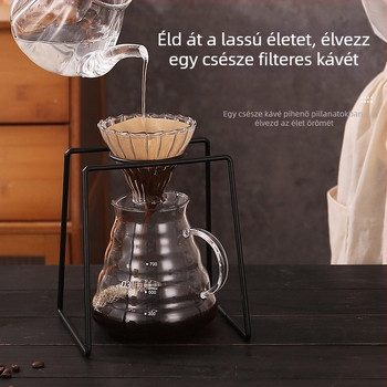 Kézi leöntéses kávéállvány külső konzollal, szűrőcsésze és szűrőpapír tartóval, otthoni vagy kereskedelmi használatra, egy- vagy kétnyílású tartó