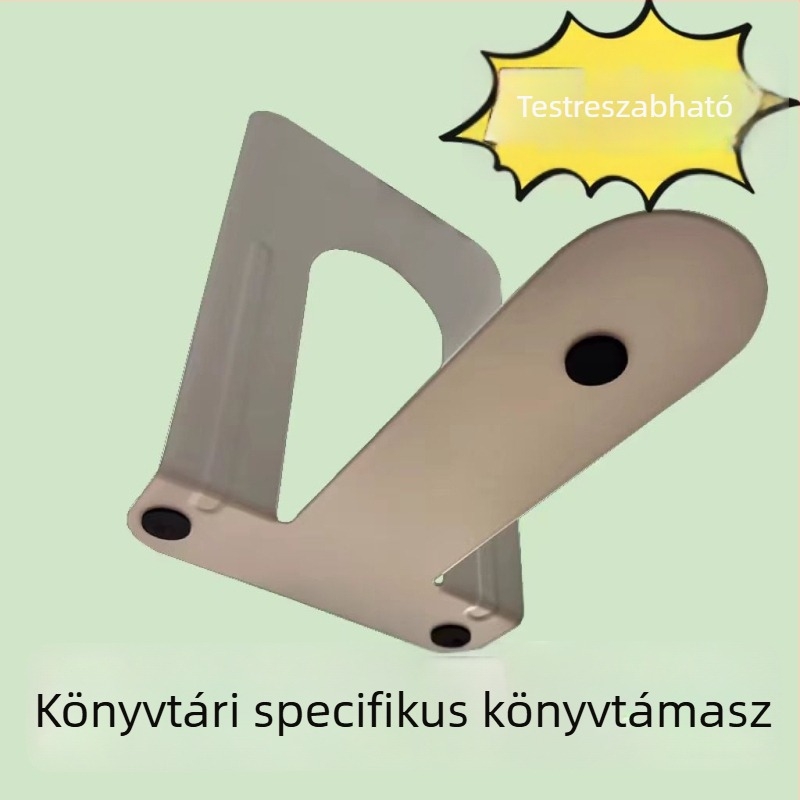 Nagy méretű fémből készült könyvállító, könyvespolcra és irodába, modell Jy-218