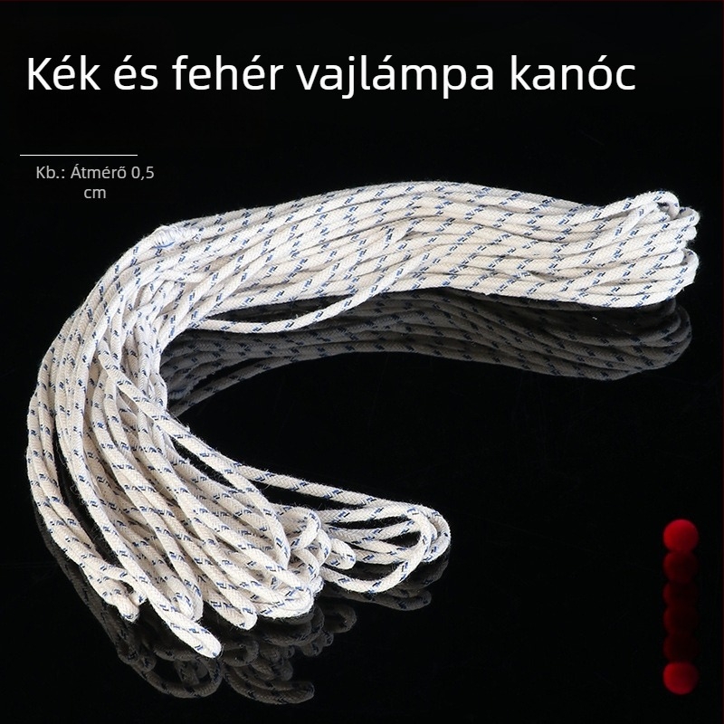 Tiszta pamutszál buddhista vajlámpákhoz, fehér