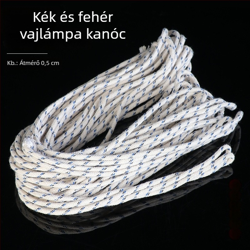 Tiszta pamutszál buddhista vajlámpákhoz, fehér