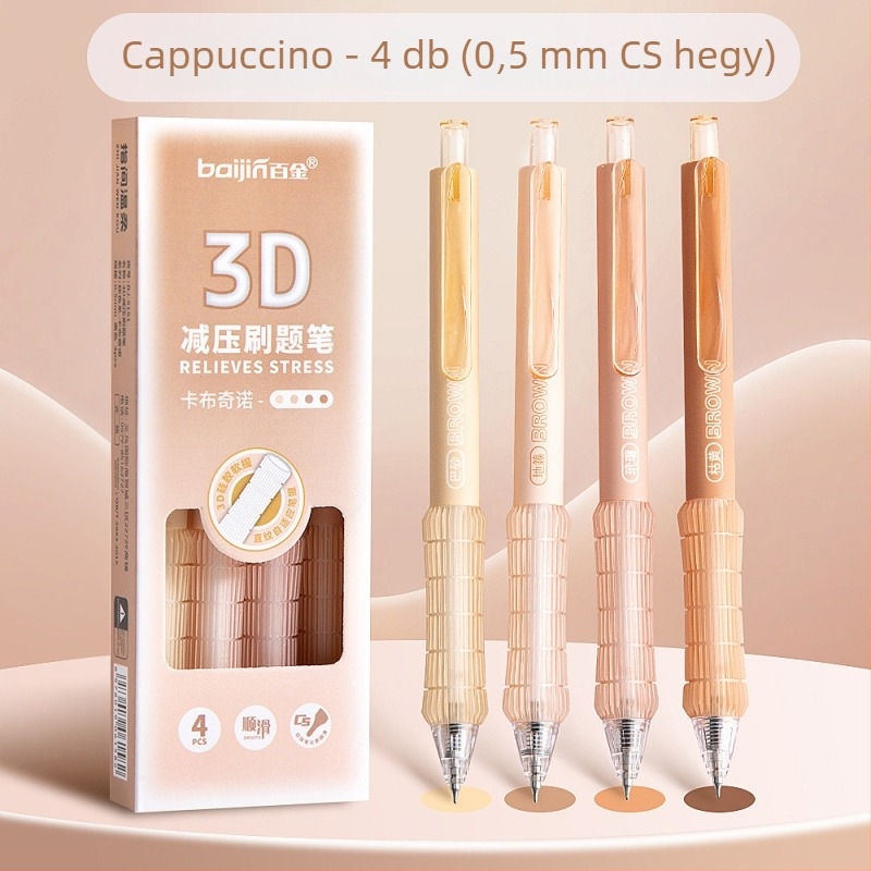 Gradient színű CS toll, puha fogású, kattintható mechanizmus, 0.5 mm, semleges fekete tinta, diákoknak és vizsgákhoz