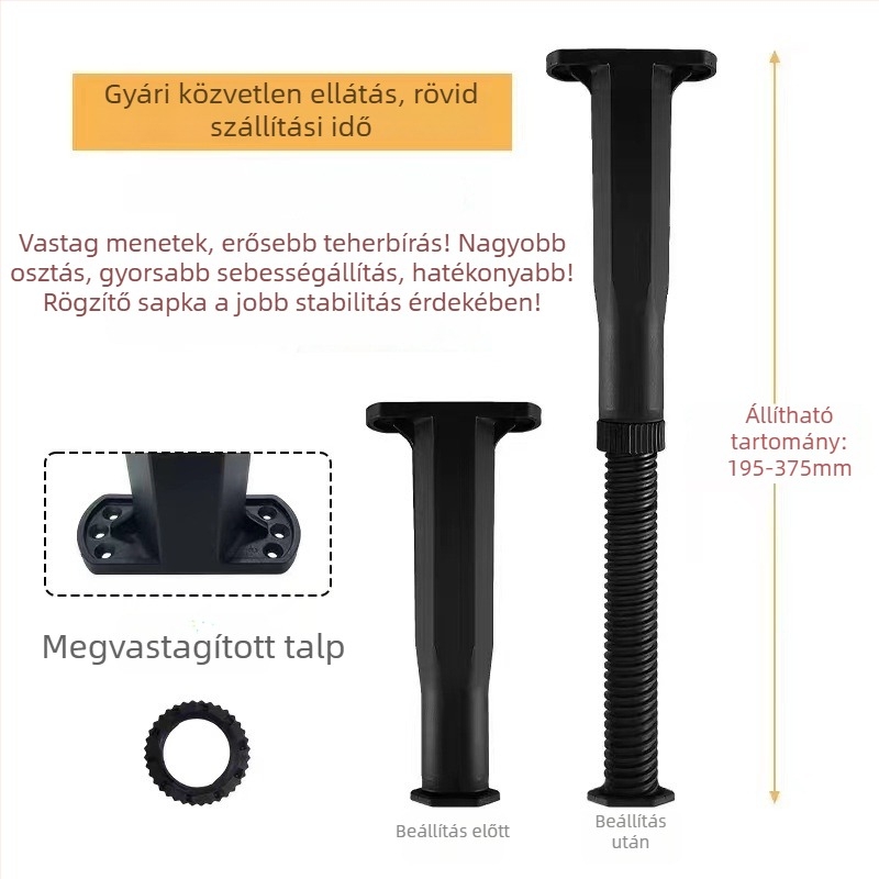 Állítható ágykeret lábak – teleszkópos lábak