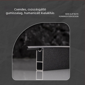 Fekete ruhaszárító rúd szekrényhez, alumíniumötvözetből, vastított, csendes, csúszásmentes, fehérneműhöz és bútorokhoz