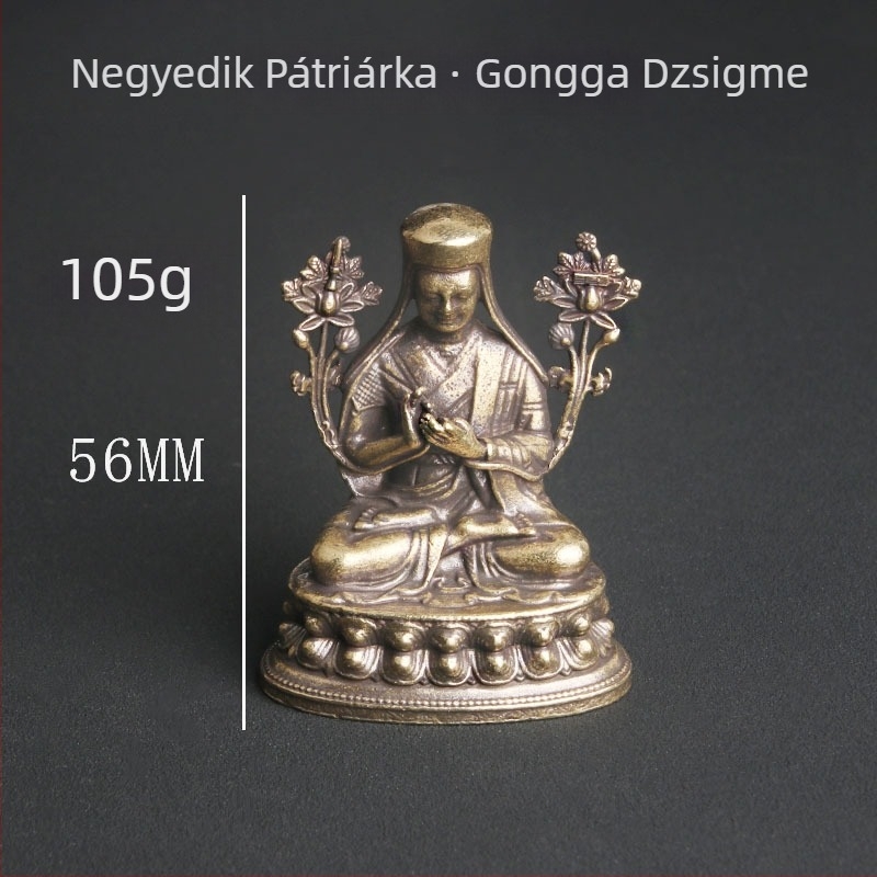 Sárgaréz Buddha szobor Sakya Öt Atya, otthoni oltárhoz