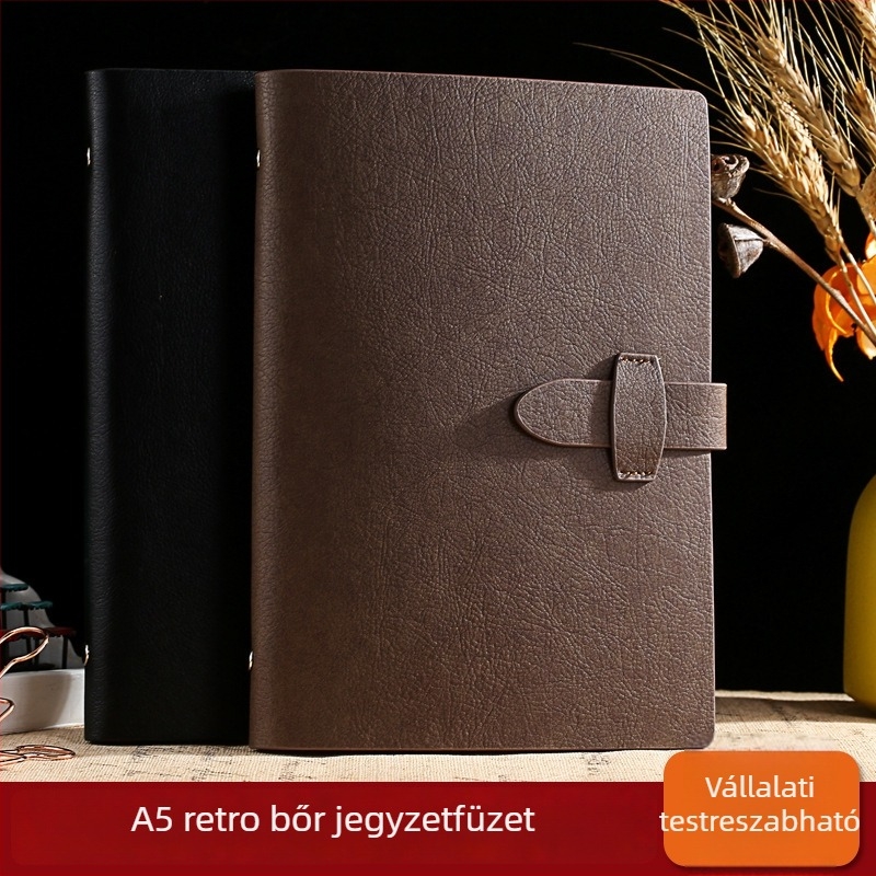 Weiyue A5 prémium notesz imitált bőrtokkal, cserélhető lapokkal és logó testreszabással