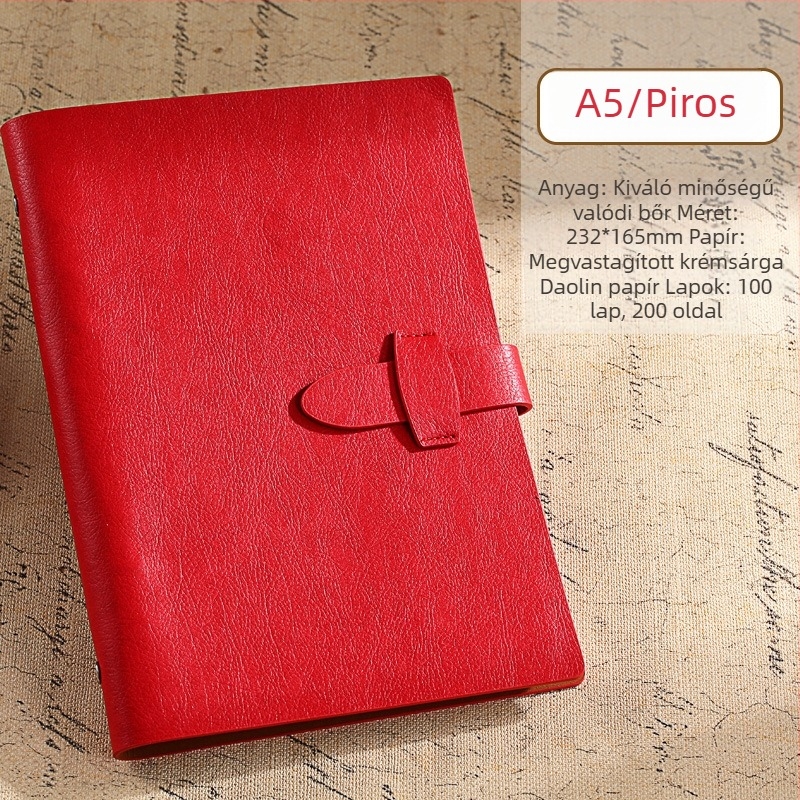 Weiyue A5 prémium notesz imitált bőrtokkal, cserélhető lapokkal és logó testreszabással