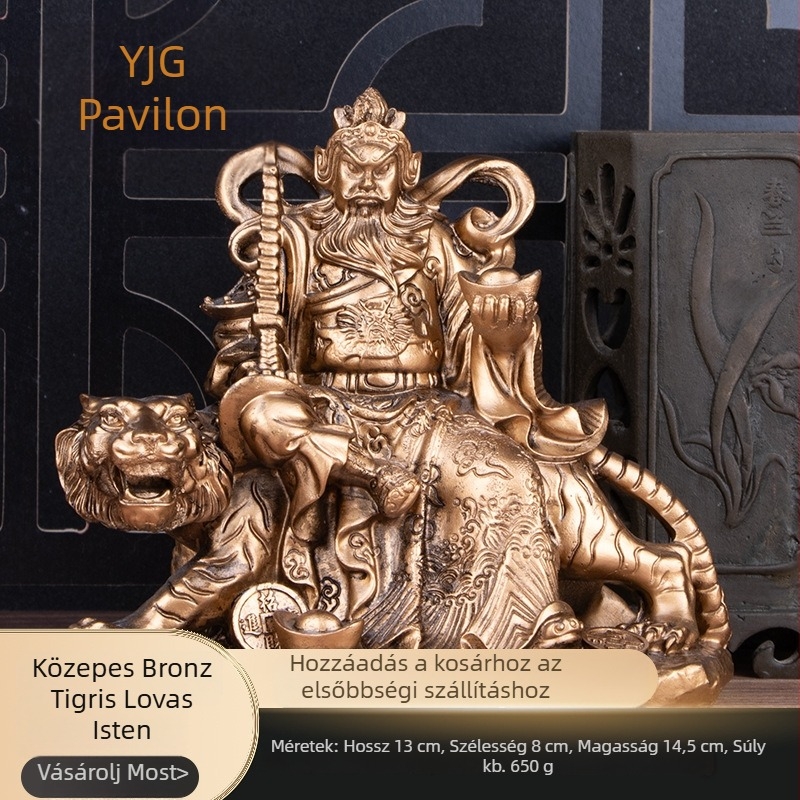 Zhao Gongming, a Bőség Istene, otthoni dekorációs szobor