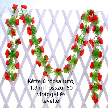 Mesterséges selyem virágokból álló szőlő a mennyezeti dekorációhoz, 100–200 cm