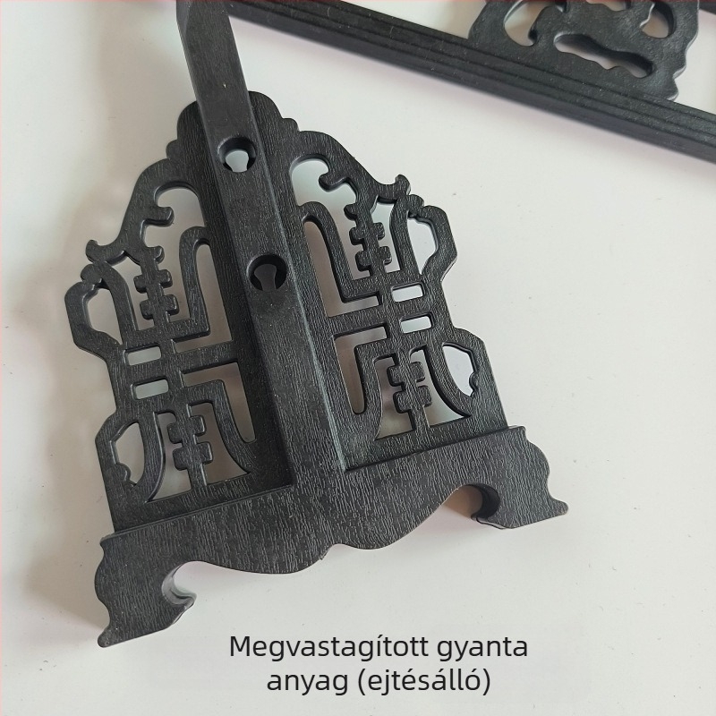 Utánzott famintázatú tolltartó retro csapfejjel, gyanta/plasztikusból készült, 6 tű és 12 akasztó a kalligráfiához