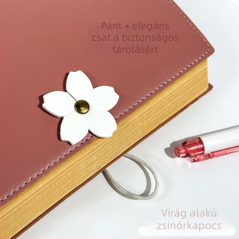 Cute Little Year négyzetes notesz műbőr borítóval és kraftpapírral, gyűrűs kötés, 60 lap, 150×171 mm belső, 168×192 mm külső, művészi stílus
