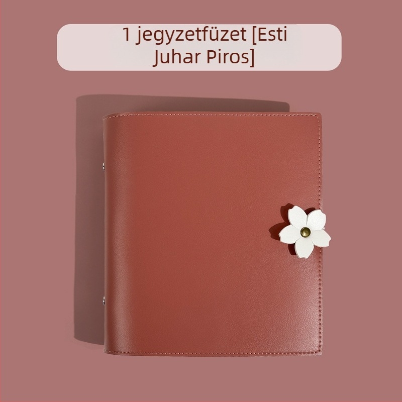 Cute Little Year négyzetes notesz műbőr borítóval és kraftpapírral, gyűrűs kötés, 60 lap, 150×171 mm belső, 168×192 mm külső, művészi stílus