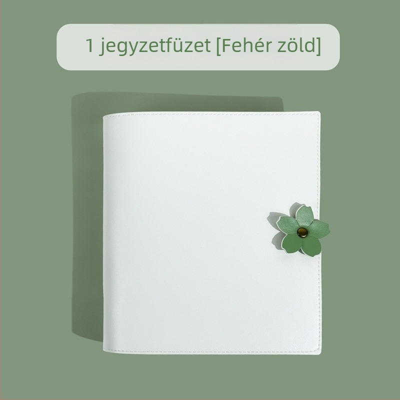 Cute Little Year négyzetes notesz műbőr borítóval és kraftpapírral, gyűrűs kötés, 60 lap, 150×171 mm belső, 168×192 mm külső, művészi stílus