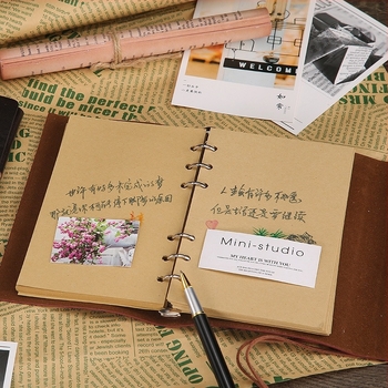 A6 utazási notesz – kreatív európai retro Kraft papírral, oldható lapokkal, vastag az üzleti tervezéshez, logó nyomtatás lehetőséggel