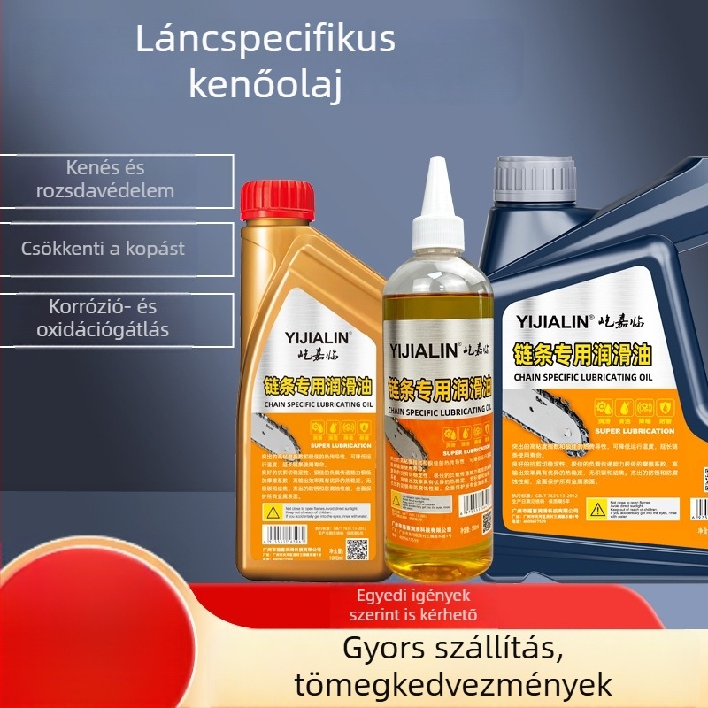 Speciális lánckenőanyag láncfűrészhez és kertészeti gépekhez; kopásálló karbantartó olaj motorkerékpár és kerékpár láncokhoz