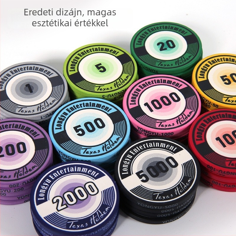Texas Hold'em kerámia zsetonok, 39 mm, prémium 1000 darabos készlet pókerhez