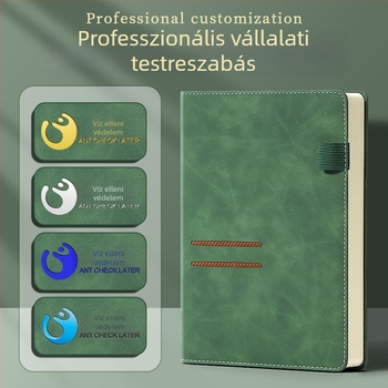 Új bőrhatású PU notesz, testreszabható A5-ös méretű üzleti iroda napló logóval, diák napló